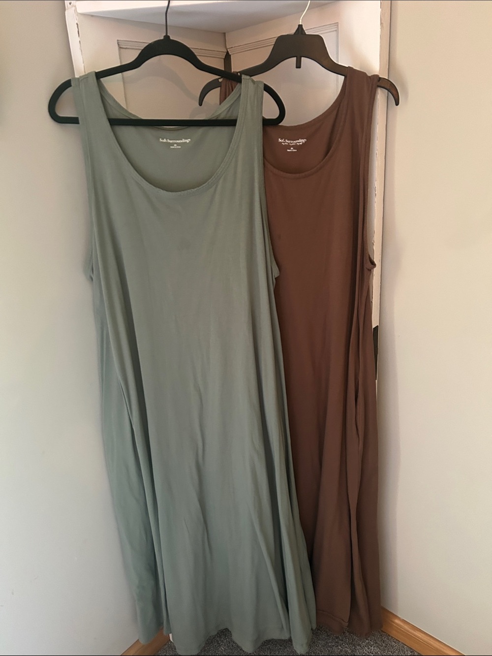 Soft Surroundings 3XL Santiago Dress in soft green color